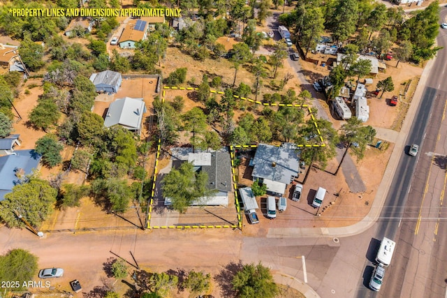 103 E Glade Ln, Payson, AZ 85541 - aerial overview of property's location with property parcel outlined