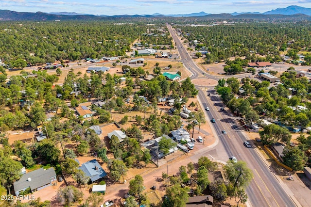 103 E Glade Ln, Payson, AZ 85541 - aerial view of property and surrounding area with a mountainous background and a forest