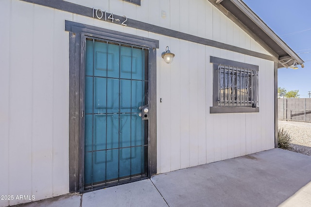 view of doorway to property