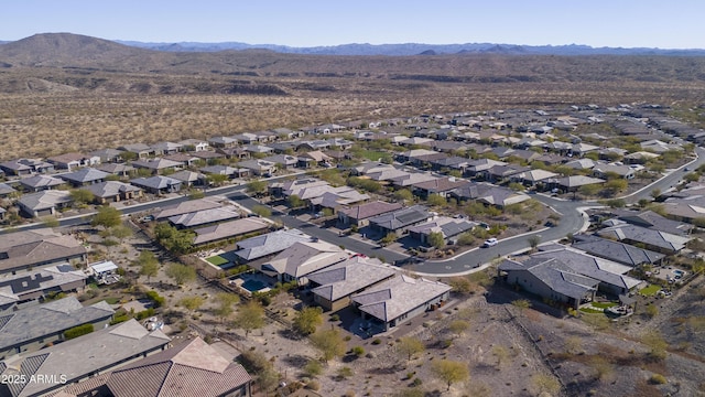 bird's eye view featuring a mountain view