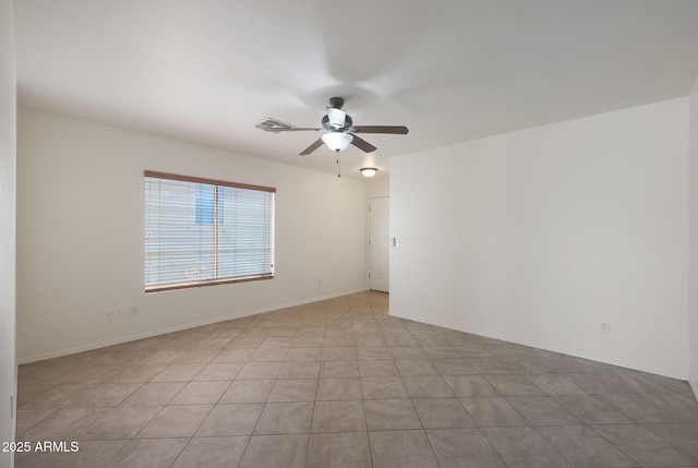 empty room featuring ceiling fan