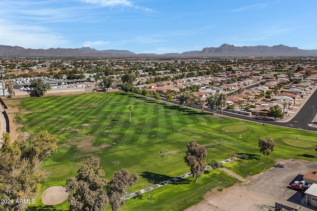 aerial view featuring a mountain view