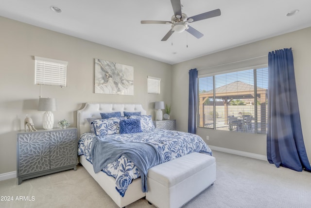 15201 S 183rd Dr, Goodyear, AZ 85338 - carpeted bedroom featuring a ceiling fan and baseboards
