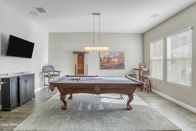 15201 S 183rd Dr, Goodyear, AZ 85338 - recreation room featuring baseboards, billiards, and wood finished floors