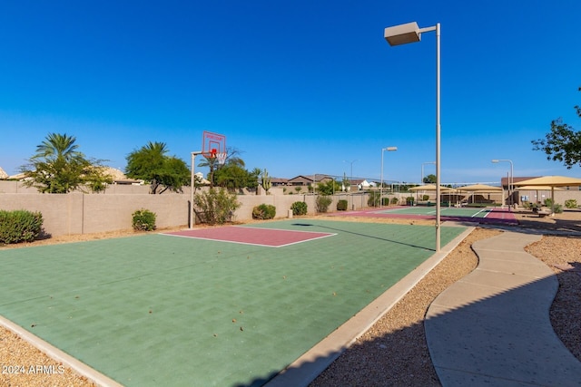 view of basketball court