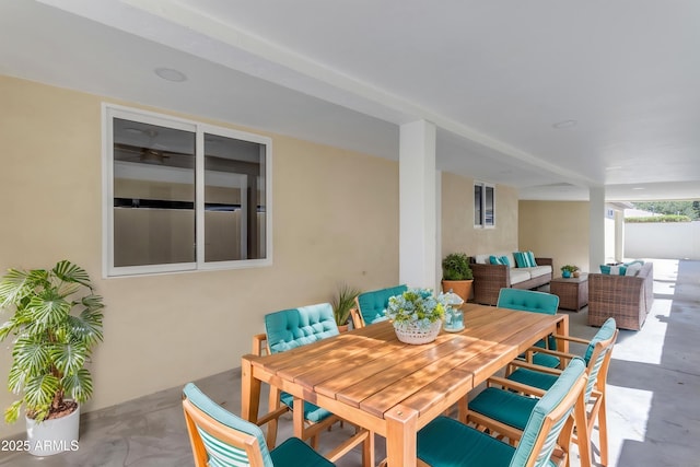 view of patio / terrace featuring outdoor lounge area and outdoor dining area