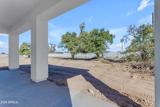 view of yard featuring a patio