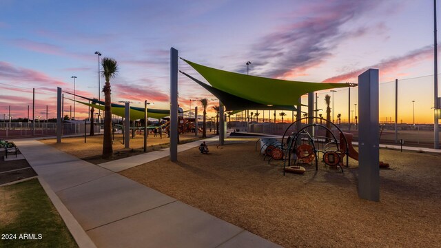 view of playground at dusk