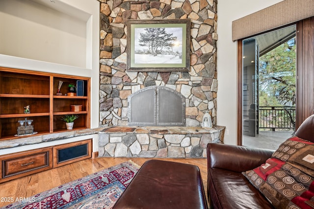 living room featuring hardwood / wood-style floors