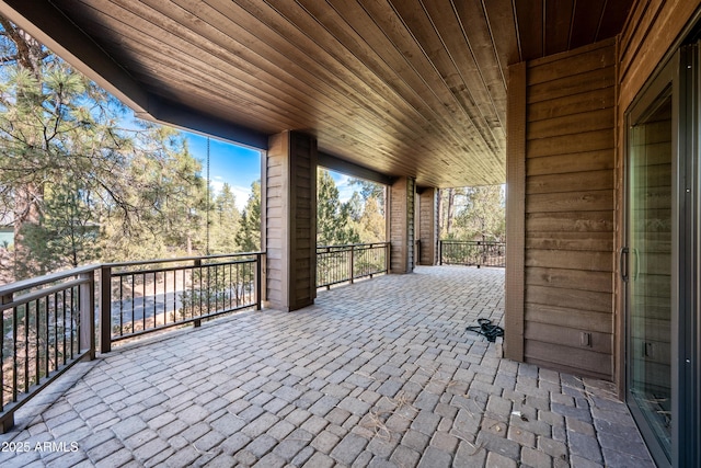 view of patio / terrace featuring a balcony