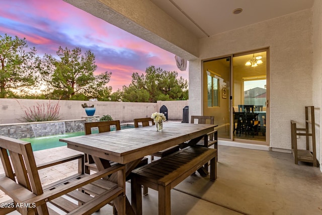 3884 S Wilson Dr, Chandler, AZ 85286 - fenced backyard featuring outdoor dining space and a patio
