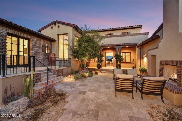 exterior space with outdoor lounge area