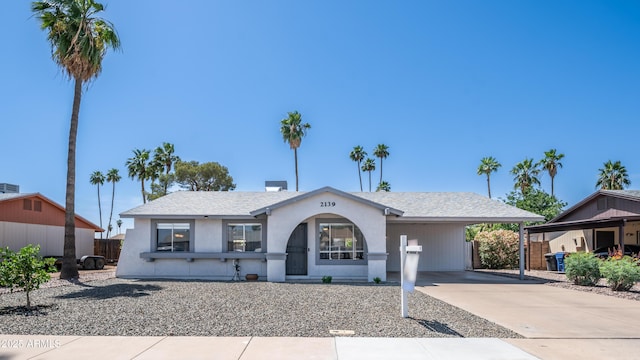 2139 W Obispo Ave, Mesa, AZ 85202 - ranch-style house featuring driveway, an attached carport, and stucco siding