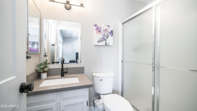 2139 W Obispo Ave, Mesa, AZ 85202 - full bathroom with toilet, an enclosed shower, and vanity