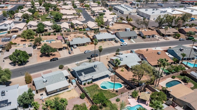 2139 W Obispo Ave, Mesa, AZ 85202 - aerial overview of property's location with a pool area and nearby suburban area