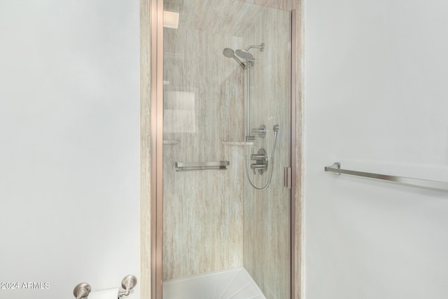 bathroom with walk in shower