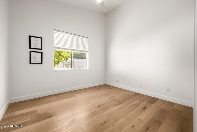 unfurnished room featuring light hardwood / wood-style floors