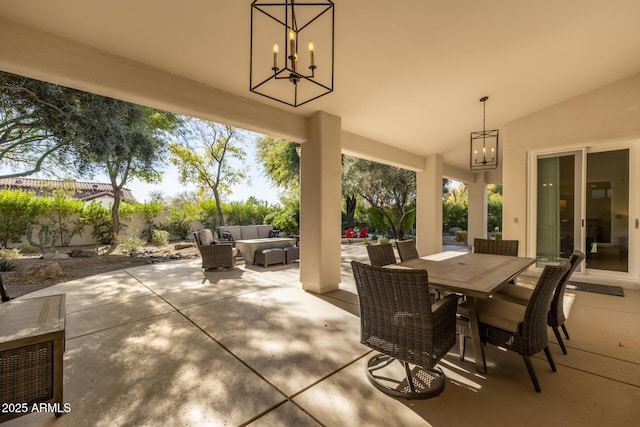 view of patio / terrace with an outdoor living space