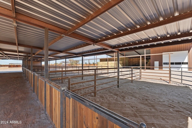 view of horse barn