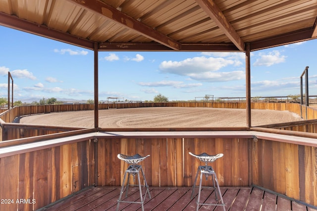 view of wooden terrace