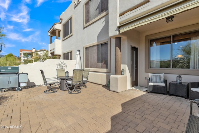 view of patio / terrace featuring grilling area