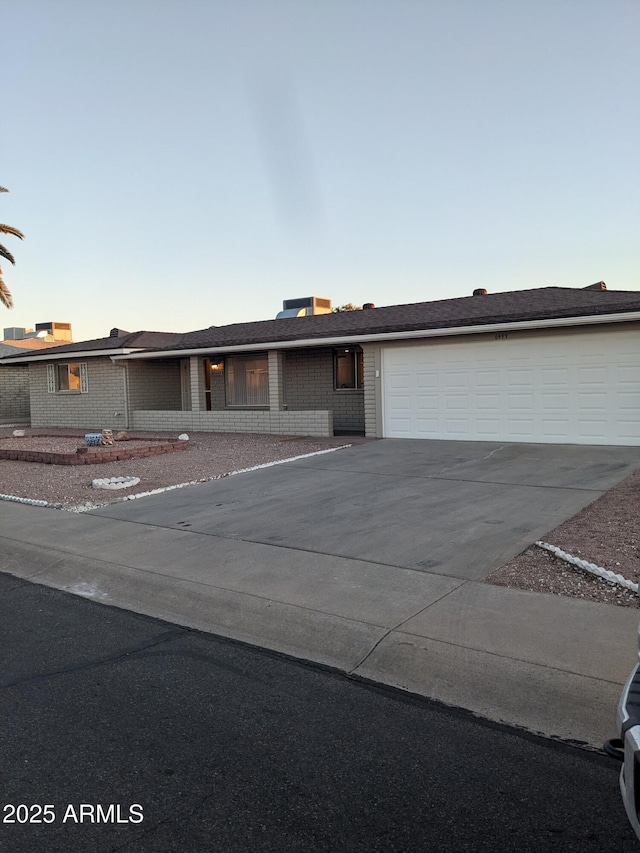 view of front facade featuring a garage