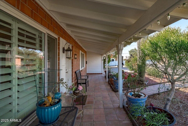 view of patio / terrace featuring covered porch