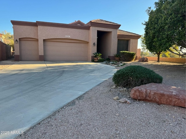 view of front of home featuring a garage