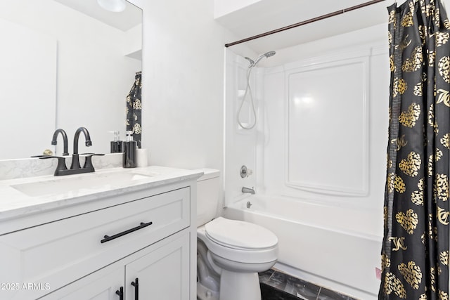 6345 N 49th Ave, Glendale, AZ 85301 - full bathroom with shower / bath combination with curtain, vanity, and toilet