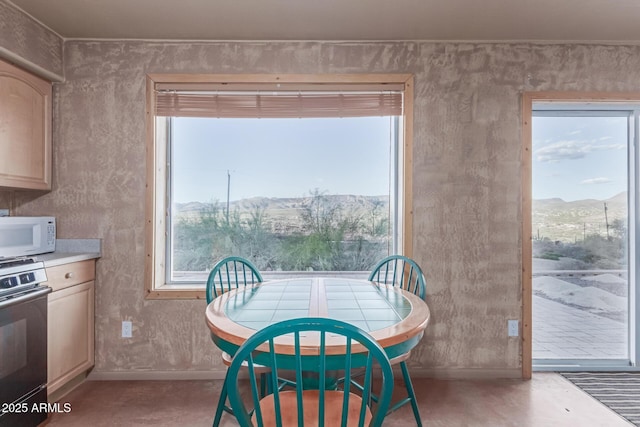 43911 N 13th Ave, New River, AZ 85087 - dining area with plenty of natural light, a mountain view, and concrete flooring