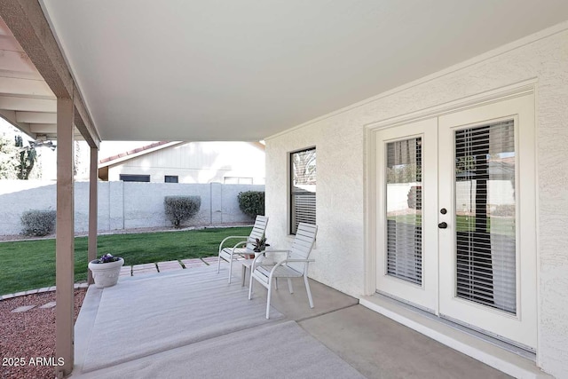 view of patio with fence