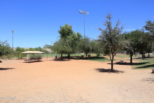 view of home's community with fence