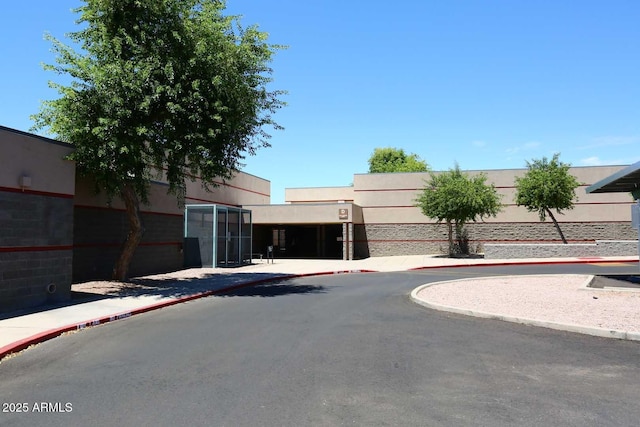 view of street with curbs and sidewalks