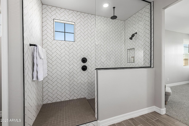 25725 S 230th St, Queen Creek, AZ 85142 - full bath with baseboards, toilet, wood finished floors, and a tile shower