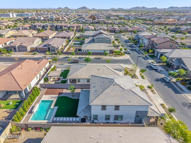 25725 S 230th St, Queen Creek, AZ 85142 - aerial view with a residential view and a mountain view
