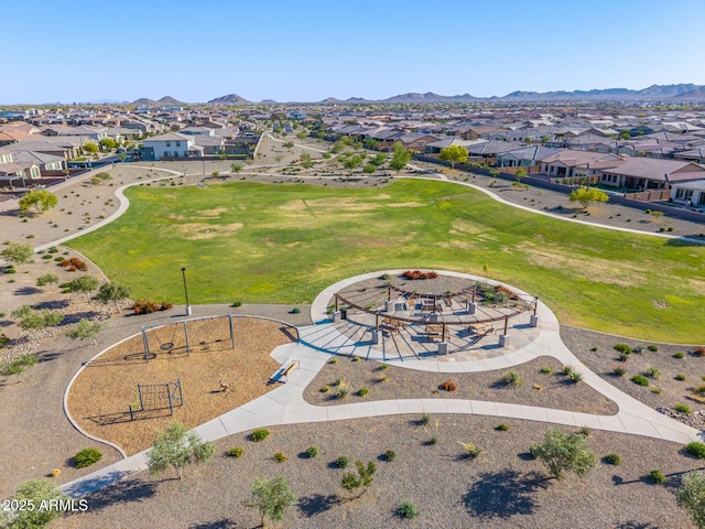 25725 S 230th St, Queen Creek, AZ 85142 - bird's eye view with a residential view and a mountain view