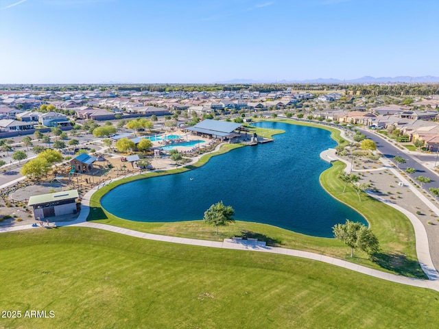 25725 S 230th St, Queen Creek, AZ 85142 - birds eye view of property featuring a water and mountain view and a residential view