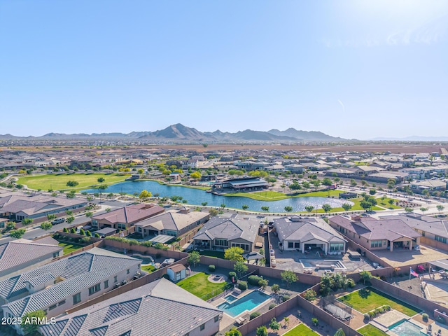 25725 S 230th St, Queen Creek, AZ 85142 - aerial view featuring a residential view and a water and mountain view