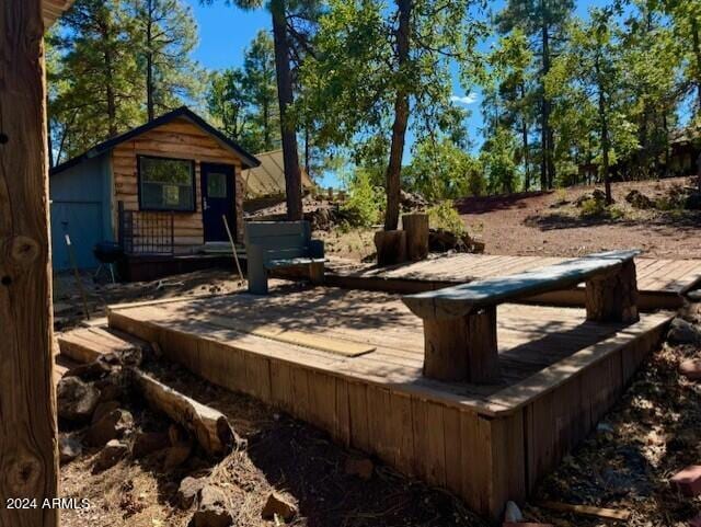 1725 Turkey Mountain Rd, Happy Jack, AZ 86024 - deck with an outdoor structure