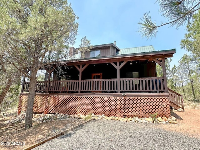 2978 Lookout Ln, Overgaard, AZ 85933 - view of front facade featuring metal roof