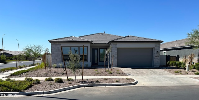 view of front facade with a garage