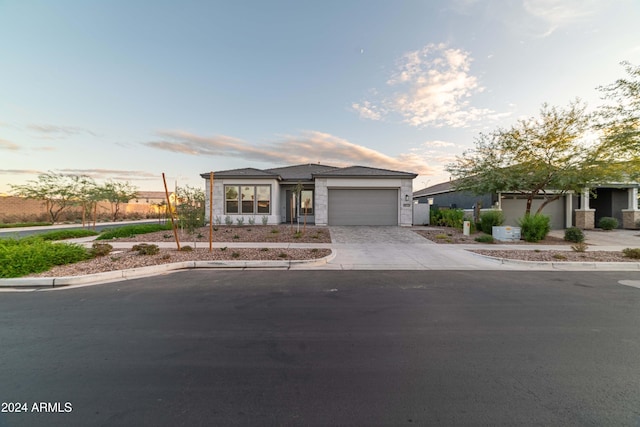 view of front of house featuring a garage