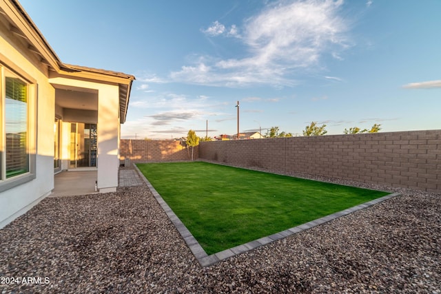 view of yard with a patio