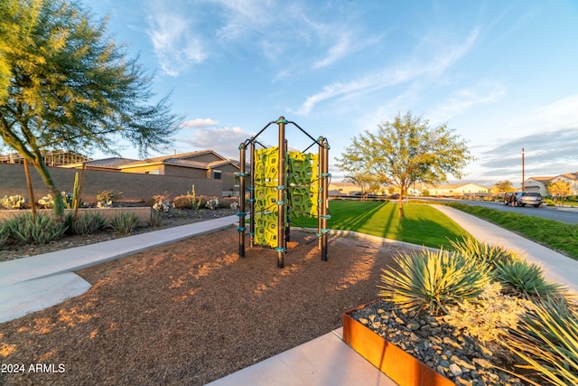 exterior space with a playground