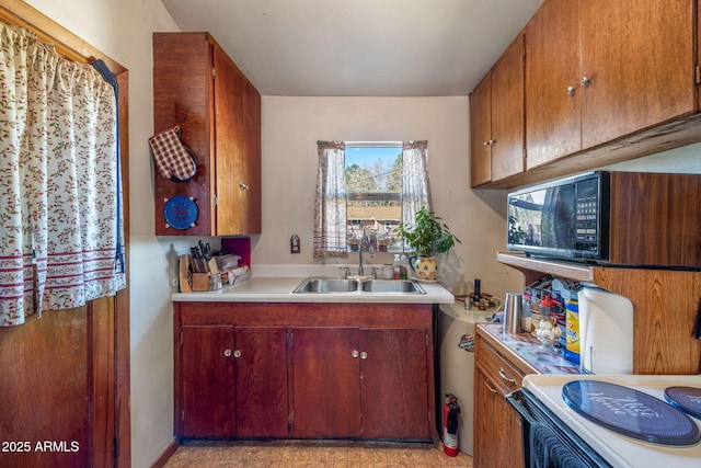 kitchen with sink and range