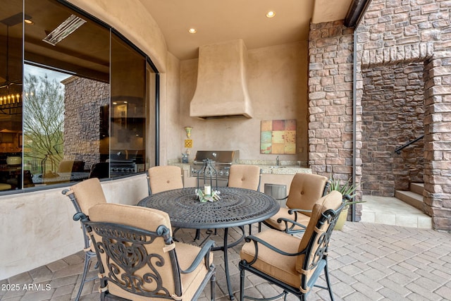 9161 E Superstition Mountain Dr, Gold Canyon, AZ 85118 - view of patio with sink and area for grilling