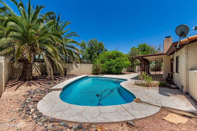 16216 N Runyon Pl, Fountain Hills, AZ 85268 - view of swimming pool featuring a fenced backyard and a patio