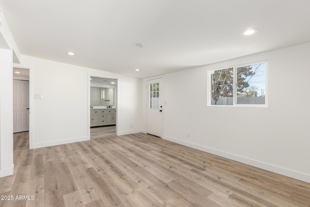 interior space featuring light hardwood / wood-style floors