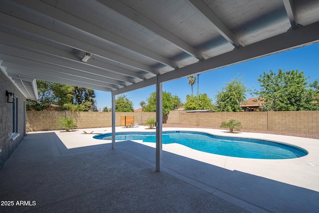 4506 W Golden Ln, Glendale, AZ 85302 - view of swimming pool featuring a fenced backyard, a patio, and a fenced in pool