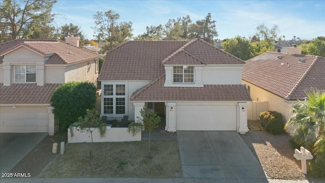 view of front property featuring a garage